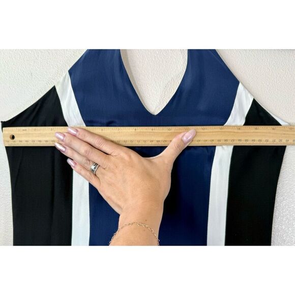 Jay Godfrey 'Simons' Paneled 100% Silk Maxi Lined Evening Dress Women's Size 4 - Picture 9 of 10